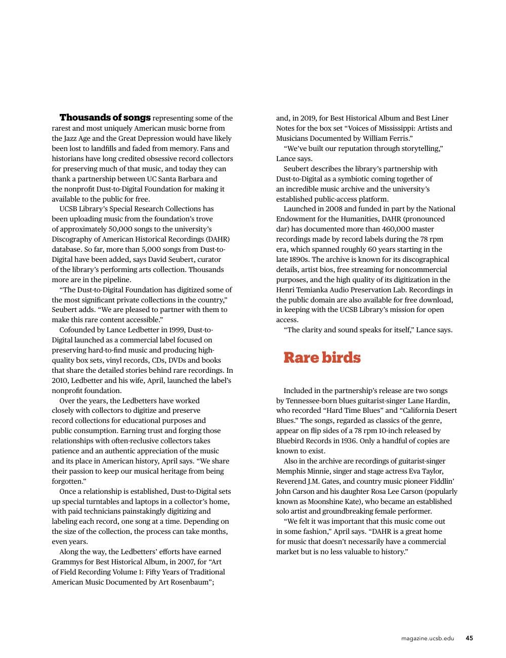 UC Santa Barbara Magazine feature, page 3